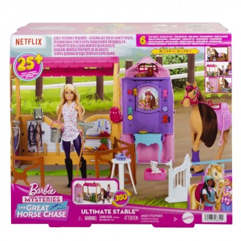 Barbie Mysteries The Great Horse Chase Ultimate Stable Doll, Horse and Accessories