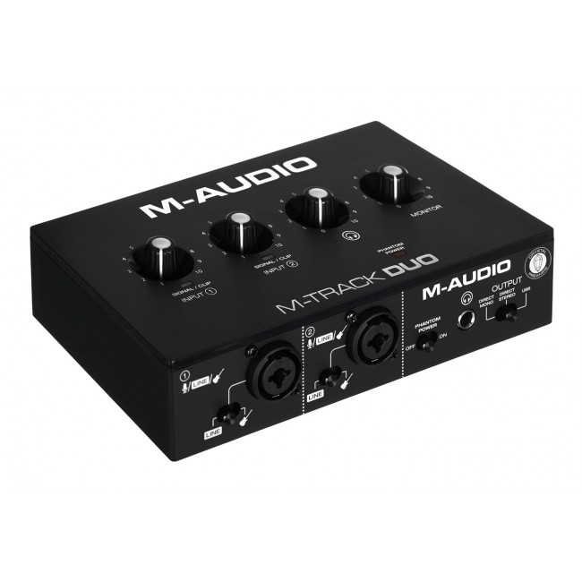 M-AUDIO M-Track Duo USB Audio interface Crystal preamplifier 16 bit 48 kHz Black
