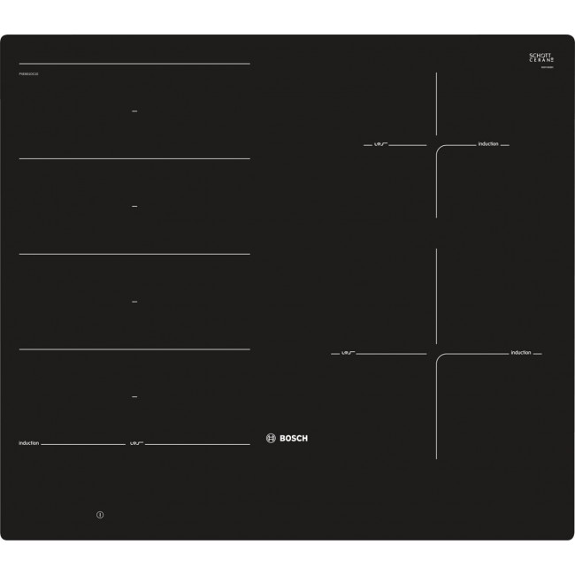 Bosch Serie 8 PXE601DC1E hob Black Built-in Zone induction hob 4 zone(s)