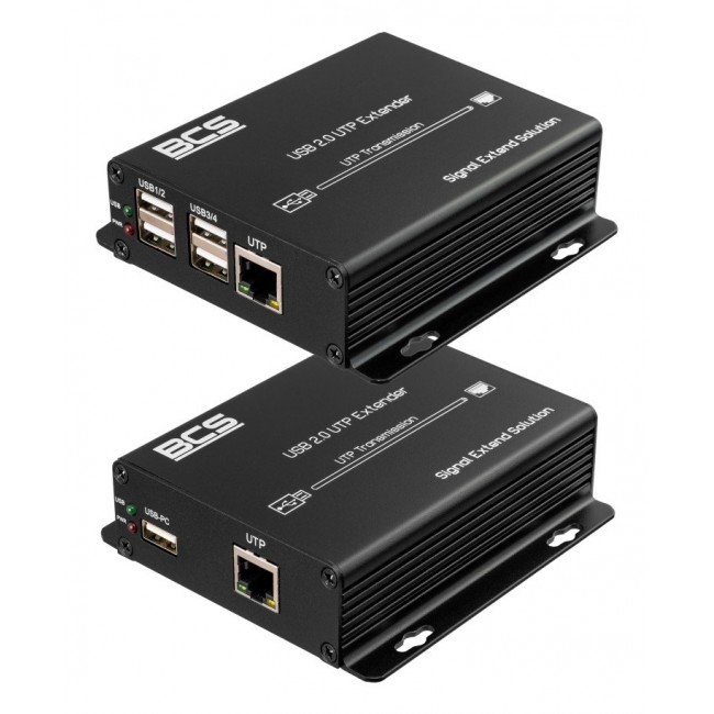 BCS BCS-UTP-4USB-SET(2) AV extender AV transmitter & receiver Black