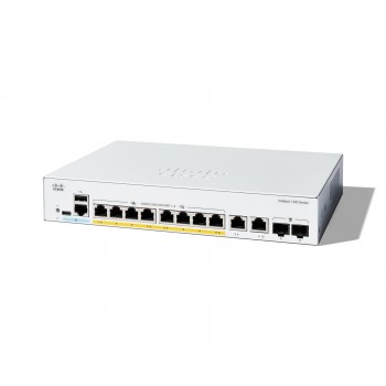 Cisco Catalyst 1300-8FP-2G Managed Switch, 8 Port GE, Full PoE, 2x1GE Combo, Limited Lifetime Protection (C1300-8FP-2G)