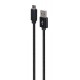 Gembird CCDB-mUSB2B-AMBM-6 Cotton braided Micro-USB cable with metal connectors, 1.8 m, black Gembird CCDB-mUSB2B-AMBM-6 Cotton braided Micro-USB cable with metal connectors, 1.8 m, black