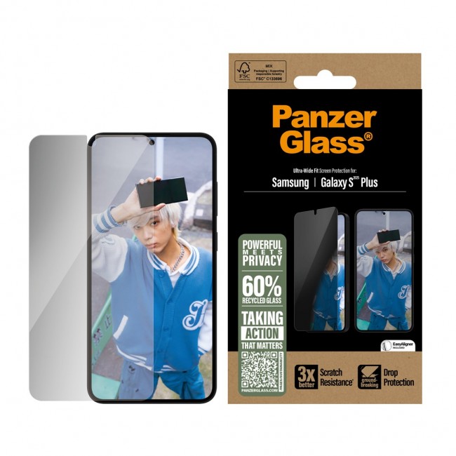 PanzerGlass Privacy Screen Protector Samsung Galaxy S25+ | S24+ | Ultra-Wide Fit Clear screen protector 1 pc(s)