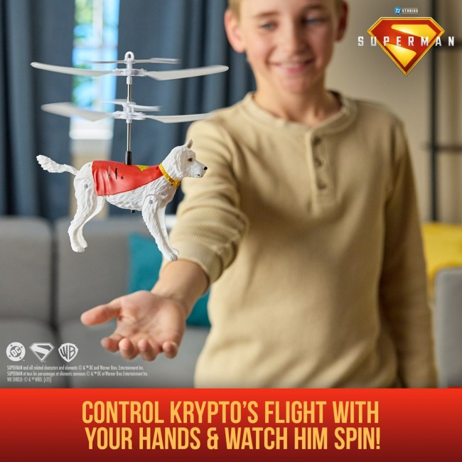 DC Comics, SUPERMAN Up in the Sky! Flying Krypto, RC Toys and Remote Control Toys for Kids, 7.5-Inch Hovering Superdog, For Ages 4 and Up DC Comics, SUPERMAN Up in the Sky! Flying Krypto, RC Toys and Remote Control Toys for Kids, 7.5-Inch Hovering Superdog, For Ages 4 and Up