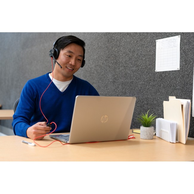 POLY Blackwire 8225 Stereo Microsoft Teams Certified USB-C Headset +USB-C/A Adapter