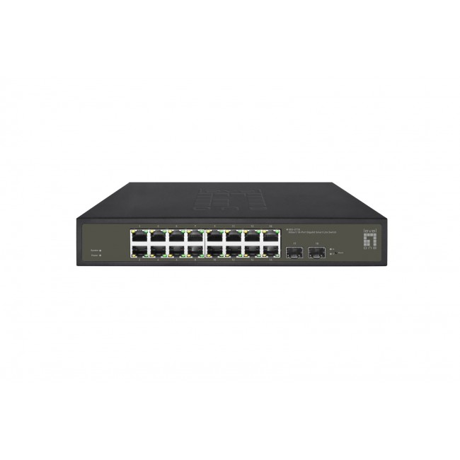 LevelOne Hilbert 18-Port Gigabit Smart Lite Switch, 16 x Gigabit RJ45, 2 x Gigabit SFP LevelOne Hilbert 18-Port Gigabit Smart Lite Switch, 16 x Gigabit RJ45, 2 x Gigabit SFP