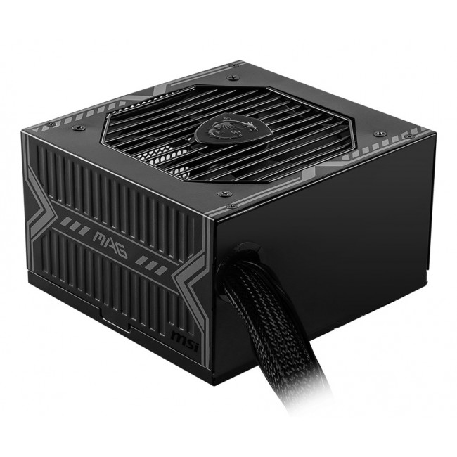 MSI MAG A650BN UK PSU '650W, 80 Plus Bronze certified, 12V Single-Rail, DC-to-DC Circuit, 120mm Fan, Non-Modular, Sleeved Cables, ATX Power Supply Unit, UK Powercord, Black'