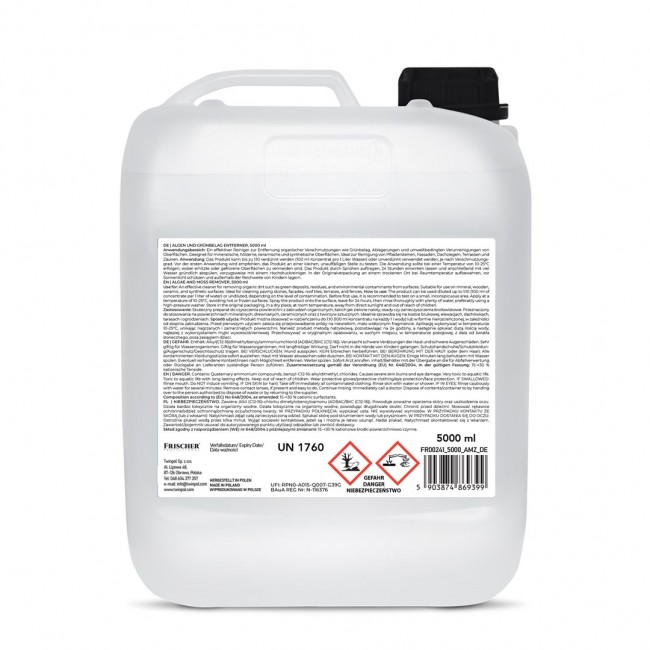 Moss, algae and green growth remover Frischer 5l Moss, algae and green growth remover Frischer 5l