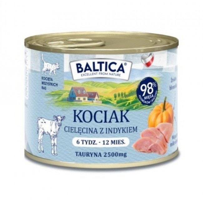 BALTICA Smaki region w Kitten Veal with turkey - wet cat food - 185g