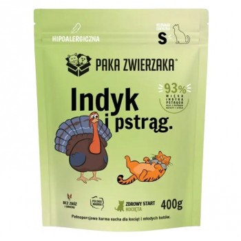 PAKA ZWIERZAKA Kitten Turkey and trout - dry cat food - 400g