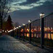 GreenBlue Solar LED Post Light, 100x100mm, Envelope-Shaped Canopy, 3200K, GB128 WW