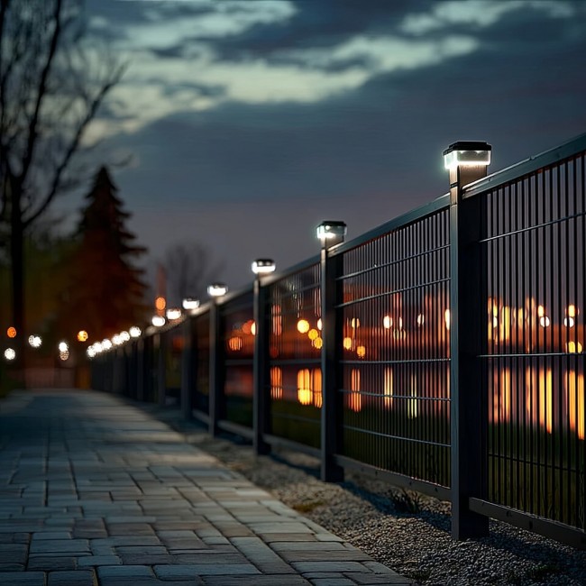 GreenBlue Solar LED Post Light, 100x100mm, Envelope-Shaped Canopy, 3200K, GB128 WW