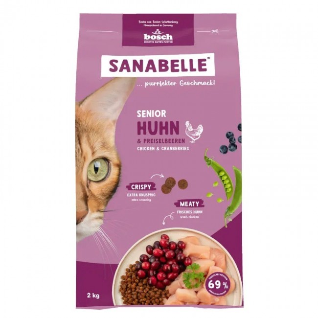 BOSCH Sanabelle Senior chicken & cranberries - dry cat food - 2kg