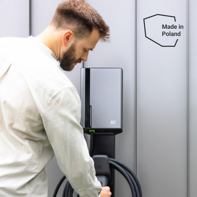 Green Cell EVGC021A2275 electric vehicle charging station Grey Aluminium Wall 3 Built-in display LED Green Cell EVGC021A2275 electric vehicle charging station Grey Aluminium Wall 3 Built-in display LED