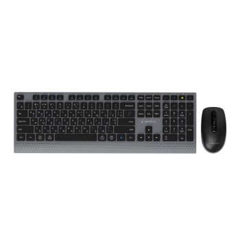 Gembird KBS-WPS-02-CYRL Dual-mode slim wireless desktop set, 2.4G+BT, RU layout