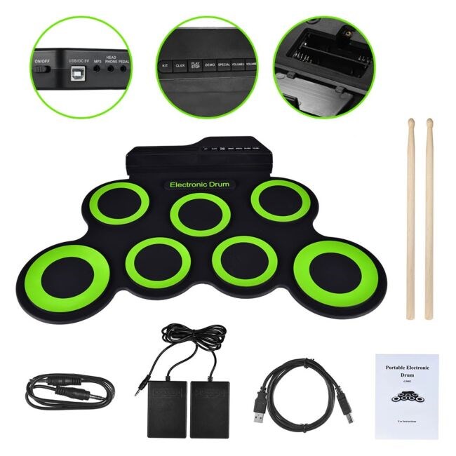 SUPRIMO ROLL UP DRUM PAD zwijana perkusja elektron SUPRIMO ROLL UP DRUM PAD zwijana perkusja elektron