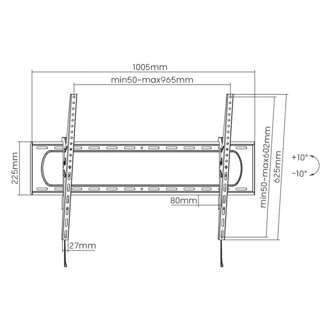 Maclean TV or monitor mount, max. VESA 900x600, 60-120 Maclean TV or monitor mount, max. VESA 900x600, 60-120