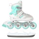 NILS EXTREME NH18191 2IN1 INLINE SKATES WHITE & BLUE SIZE. S (29-33) WITH INTERCHANGEABLE HOCKEY SKATES