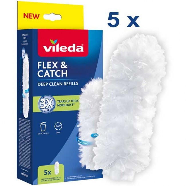 Vileda Flex&Catch dustpan refills, 5 pcs. Vileda Flex&Catch dustpan refills, 5 pcs.