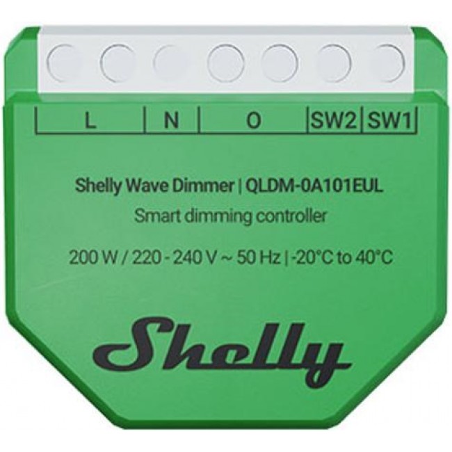 Shelly Wave Dimmer EU LR Smart Dimming Controller Green
