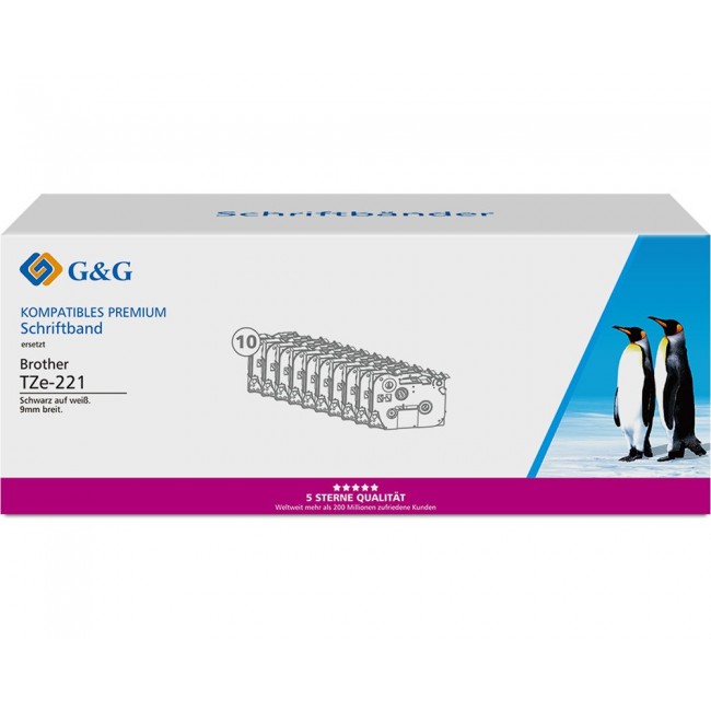 G&G 20101 label-making tape Black on white TZe