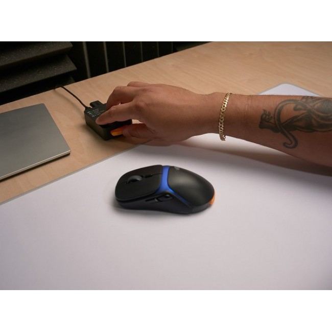 Glorious Gaming Model O3 Wireless Gaming Mouse - InfinitePlay Swappable Battery System, 8k Polling, 130M Click Optical Switches, Ultralight 66g, 30K DPI Optical Sensor, RGB - Black