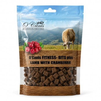O'CANIS Fitness-Bits Plus Lamb with cranberries Mono - dog treat - 200g