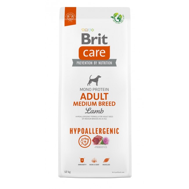 BRIT Care Hypoallergenic Adult Medium Breed Lamb - dry dog food - 12 kg