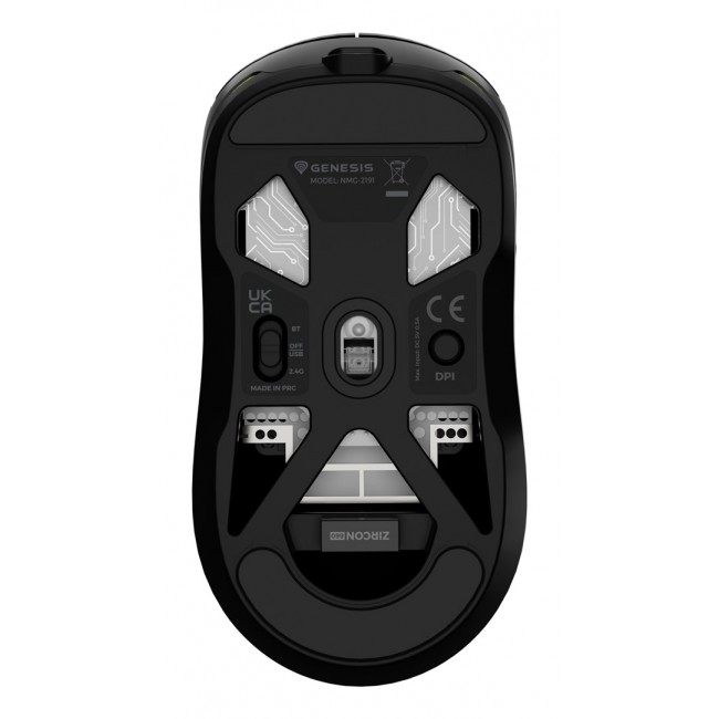 GENESIS Zircon 660 mouse Gaming Right-hand RF Wireless + Bluetooth + USB Type-A Optical 12000 DPI
