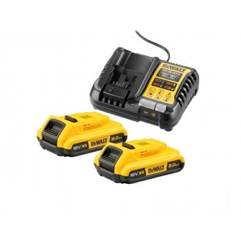 DEWALT Akku-Kit (2x 18V/2Ah plus DCB1104)