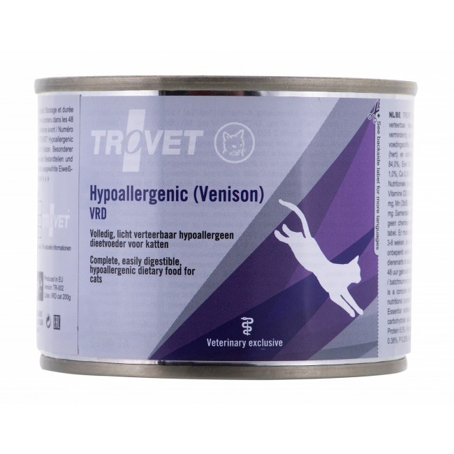 TROVET Hypoallergenic VRD with venison - wet cat food - 200g