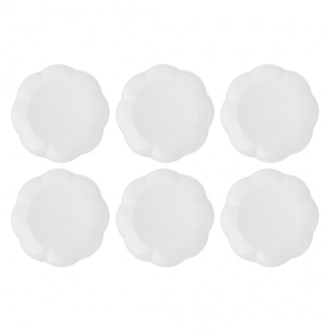 Set of 6 Villadeifiori dinner plates - White, 26 cm Set of 6 Villadeifiori dinner plates - White, 26 cm