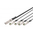 Digitus 40G QSFP+ to 4XSFP+ Direct Attach Cable 1m Digitus 40G QSFP+ to 4XSFP+ Direct Attach Cable 1m