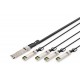Digitus 40G QSFP+ to 4XSFP+ Direct Attach Cable 1m