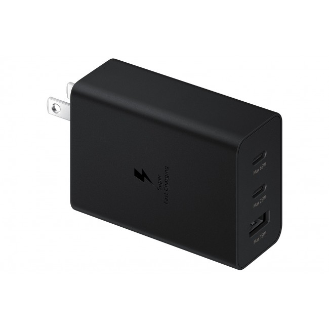 Power charger SAMSUNG Trio EP-T6530 65W PD 1x USB-A, 2x USB-C (EP-T6530NBEGEU) Black Power charger SAMSUNG Trio EP-T6530 65W PD 1x USB-A, 2x USB-C (EP-T6530NBEGEU) Black