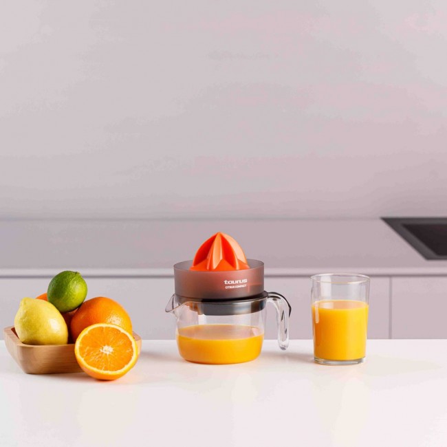 Taurus CITRUS COMPACT Hand juicer 30 W Black, Orange, Transparent