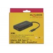 DeLOCK 63929 laptop dock/port replicator USB 2.0 Type-C Black