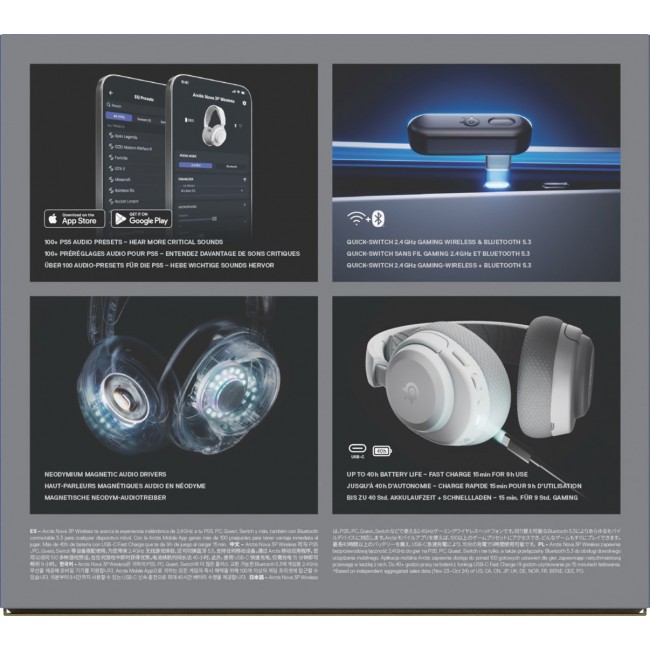 Headphones Steelseries Arctis Nova 3P Wireless