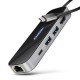 Axagon HMC-6GLN USB-C 5Gbps GLASS 6in1 hub Axagon HMC-6GLN USB-C 5Gbps GLASS 6in1 hub