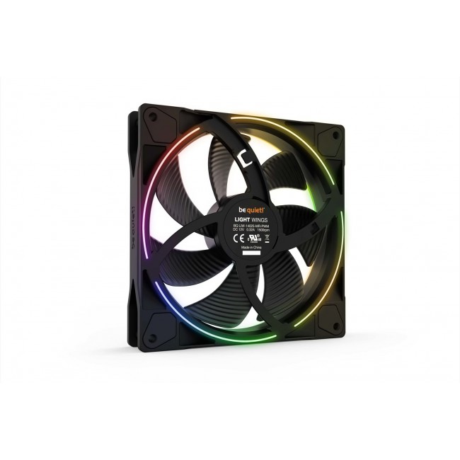 be quiet! Light Wings 140mm ARGB PWM Fan Black 3 Pack be quiet! Light Wings 140mm ARGB PWM Fan Black 3 Pack