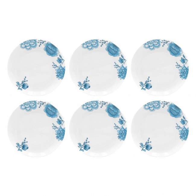 Set of 6 salad plates 21 cm ROSE&TULIPANI Set of 6 salad plates 21 cm ROSE&TULIPANI