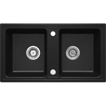 2-bowl granite sink
