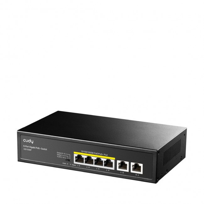 Cudy GS1006P network switch Unmanaged Gigabit Ethernet (10/100/1000) Power over Ethernet (PoE) Black Cudy GS1006P network switch Unmanaged Gigabit Ethernet (10/100/1000) Power over Ethernet (PoE) Black