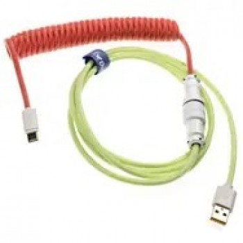 Ducky Premicord Strawberry Frog Coiled Cable, USB Type-C to Type-A - 1.8m