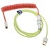 Ducky Premicord Strawberry Frog Coiled Cable, USB Type-C to Type-A - 1.8m