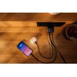 Verbatim GaN Charger 65W 2 Port retractable cable display US plugs with EU and UK adaptors