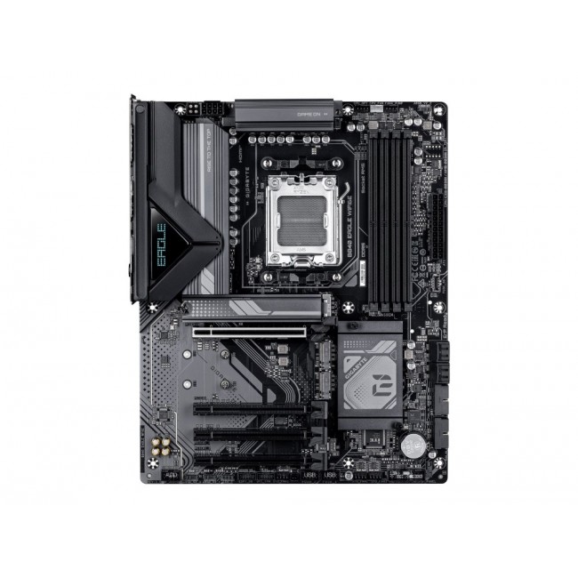 GIGABYTE B840 EAGLE WIFI6E Motherboard - AMD Ryzen 9000 CPUs, 8+2+2 Phases VRM, up to 8200MHz DDR5(O.C), 2xPCIe 4.0 + 1xPCIe 3.0 M.2, Wi-Fi 6E, 2.5GbE LAN, USB 3.2 Gen 2