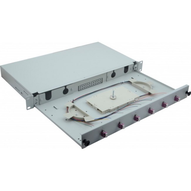 Helos 375556 rack cabinet 1U Grey