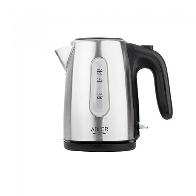 Adler AD 1273 electric kettle 1 L 1200 W Black, Hazelnut, Stainless steel Adler AD 1273 electric kettle 1 L 1200 W Black, Hazelnut, Stainless steel
