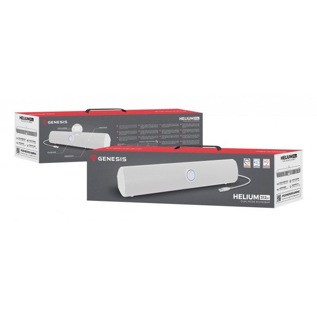 GENESIS NCS-2305 soundbar speaker White 2.0 channels 10 W